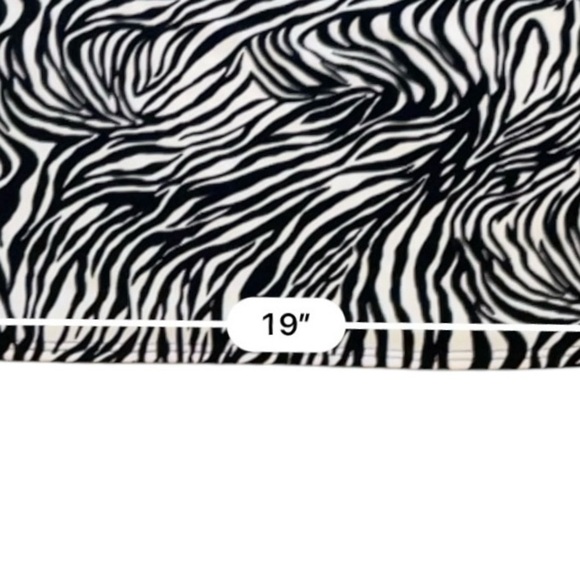 Notations casual/semi-dress top blouse L zebra print whiteblack sleeveless flowy - Picture 6 of 10
